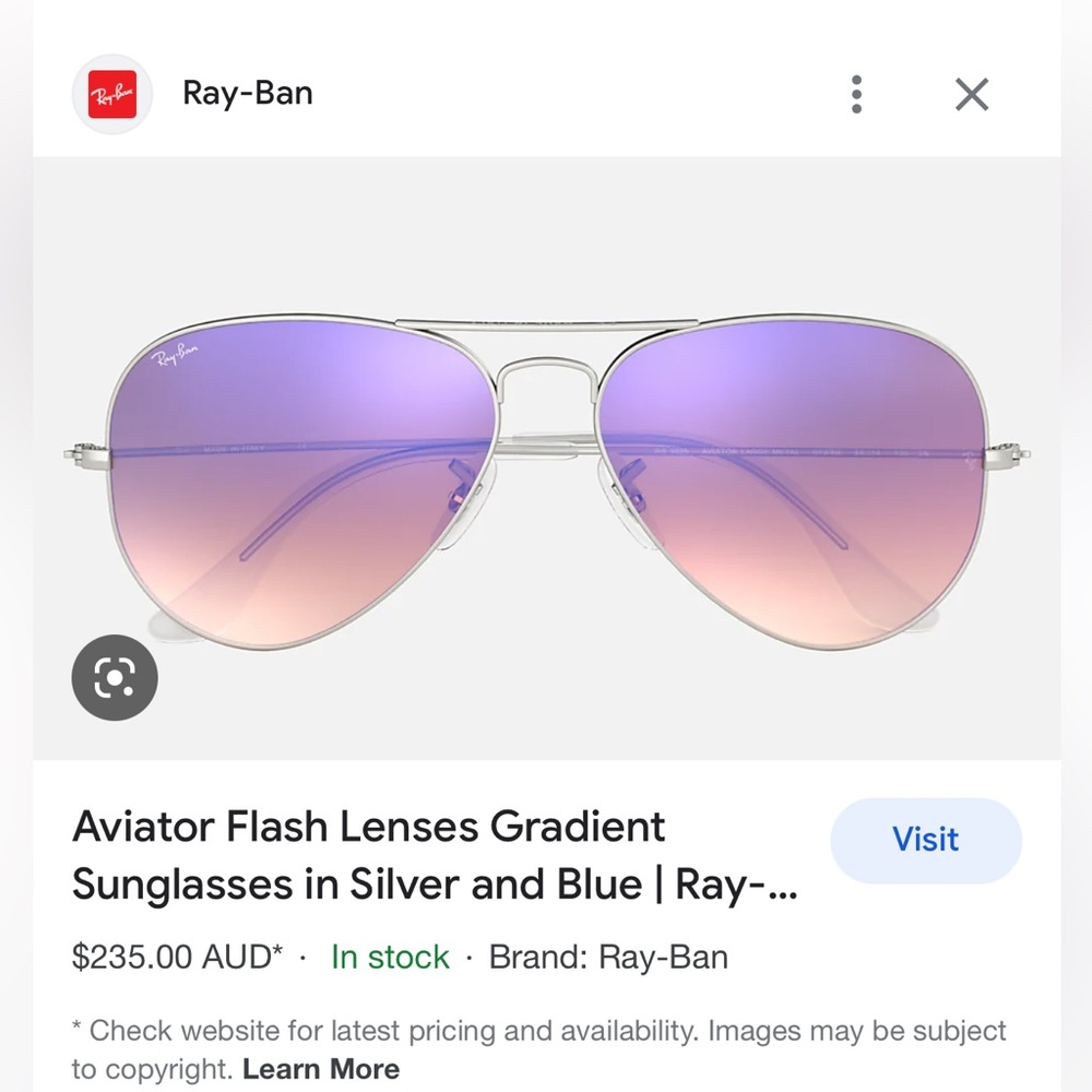 Ray-Ban aviator sunglasses